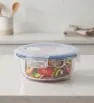 Contenedor Hermético Orby Azul Vidrio 950ml 3006A | Marca Vittori
