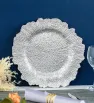 Plato Base Atena Plástico Plata Texturizado 3706S | Marca Vittori