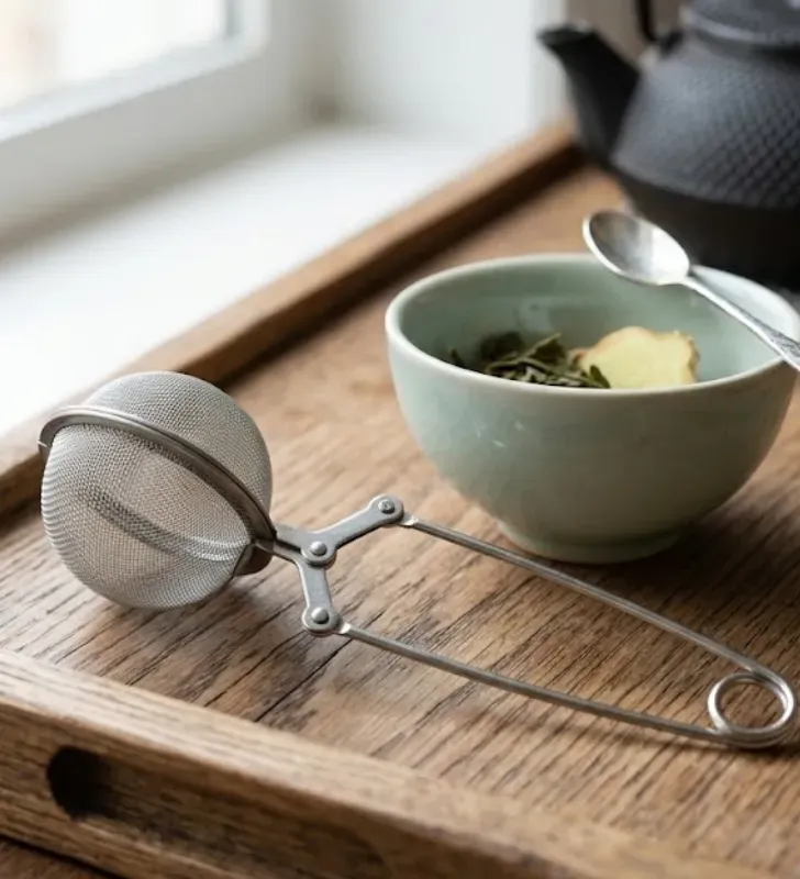 Infusor para Té Tipo Pinza Acero Inoxidable 020-001-043 | Travessa