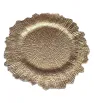 Plato Base Atena Plástico Dorado Texturizado 3706D | Marca Vittori