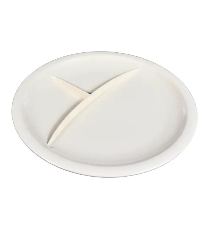 Plato con 3 Divisiones 10" 25cm Melamina Beige 4601B | Marca Vittori