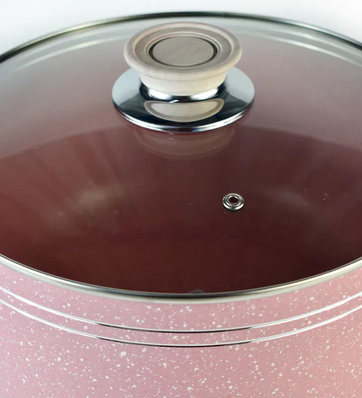 Batería Scarlett Rosa 5 pzas · Aluminio antiadherente Cuisine Spot