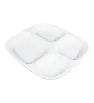 Plato Cuadrado 4 Divisiones Melamina Blanco 4602W | Marca Vittori