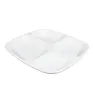 Plato Cuadrado 4 Divisiones Melamina Blanco 4602W | Marca Vittori