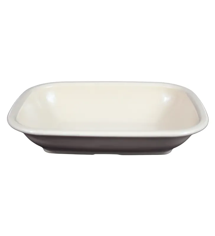 Plato Cuadrilongo 10" 25cm Melamina Beige 4708B | Marca Vittori