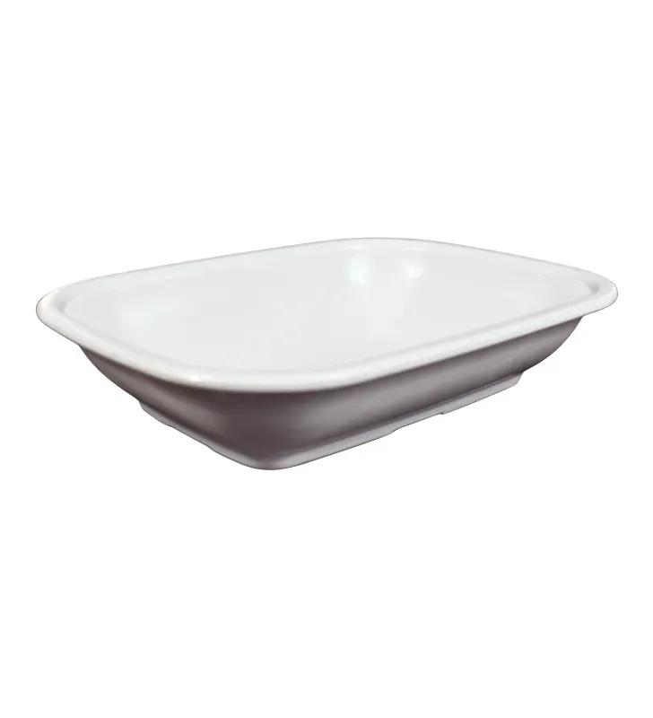 Plato Cuadrilongo 10" 25cm Melamina Blanco 4708W | Marca Vittori