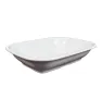 Plato Cuadrilongo 10" 25cm Melamina Blanco 4708W | Marca Vittori