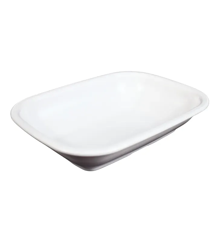 Plato Cuadrilongo 10" 25cm Melamina Blanco 4708W | Marca Vittori