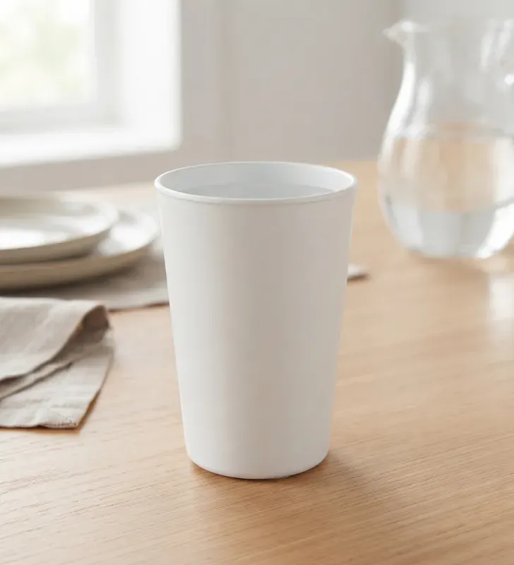 Vaso de Melamina Blanco 205ml 7oz 4801W | Marca Vittori