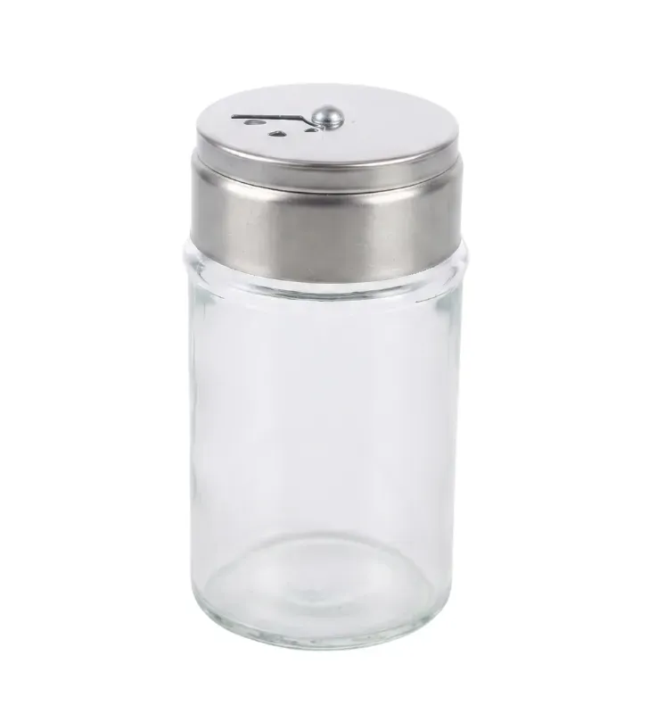 Especiero Multiusos de Vidrio 90ml Tapa Acero Inoxidable 8406 | Vittori