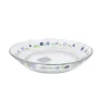 Plato Hondo de Vidrio Decorado Flores Azules 0778 | Marca Crisa