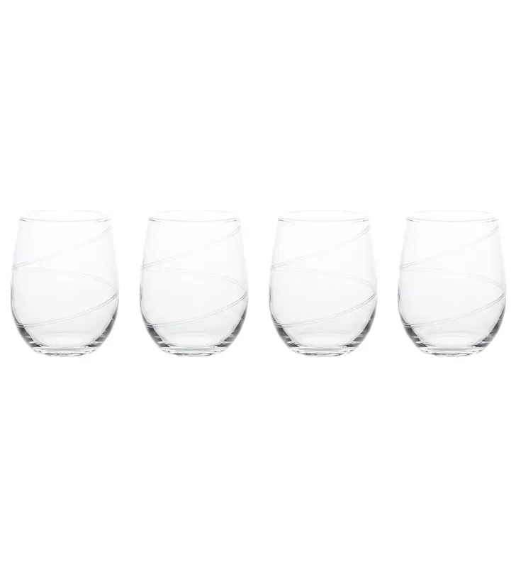 Juego de 4 Vasos Stemless Peristyle 497ml 16.8oz 6508 | Crisa
