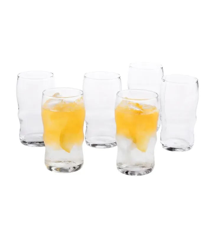 Juego de 6 Vasos de Vidrio 240ml 8.1oz 6118 | Marca Crisa