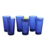 Juego de 6 Vasos de Vidrio Azul Muralla 288ml 9.7oz 9375 | Crisa