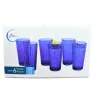 Juego de 6 Vasos de Vidrio Azul Muralla 288ml 9.7oz 9375 | Crisa