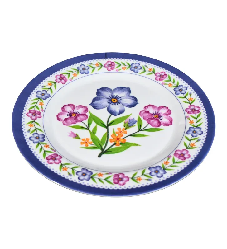 Plato Trinche 10" Melamina Decorado Floral D001 003-001-006 | Travessa