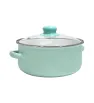 Juego de 3 Ollas de Peltre Colores Pastel 16 18 20cm 043-049-001 | Travessa
