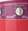 Lavadora Manual Acros ALF2253EC Coral 22 kg | 5 ciclos, agitador y tina porcelanizada