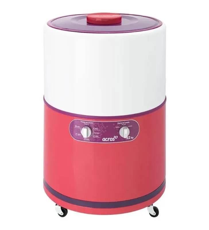 Lavadora Manual Acros ALF2253EC Coral 22 kg | 5 ciclos, agitador y tina porcelanizada
