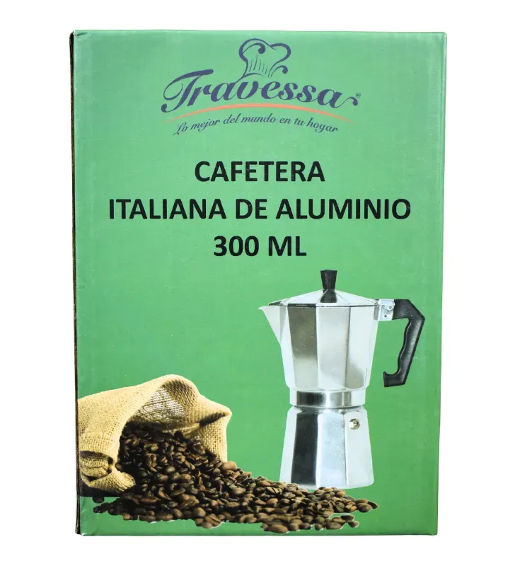 Cafetera Italiana de Aluminio 300ml (6 Tazas) 027-201-030 | Travessa