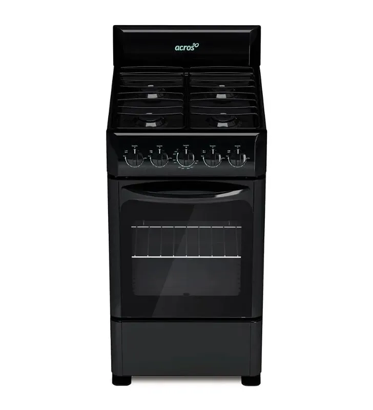 Estufa Acros NAW1001B 20″ Negra | 4 Quemadores Gas LP/NG