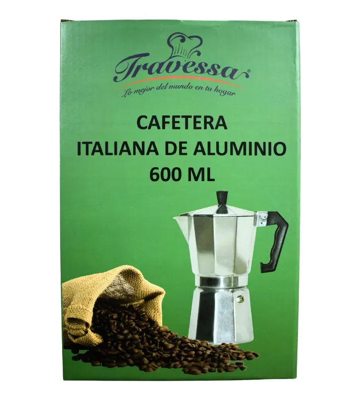 Cafetera Italiana de Aluminio 600ml (12 Tazas) 027-201-060 | Travessa