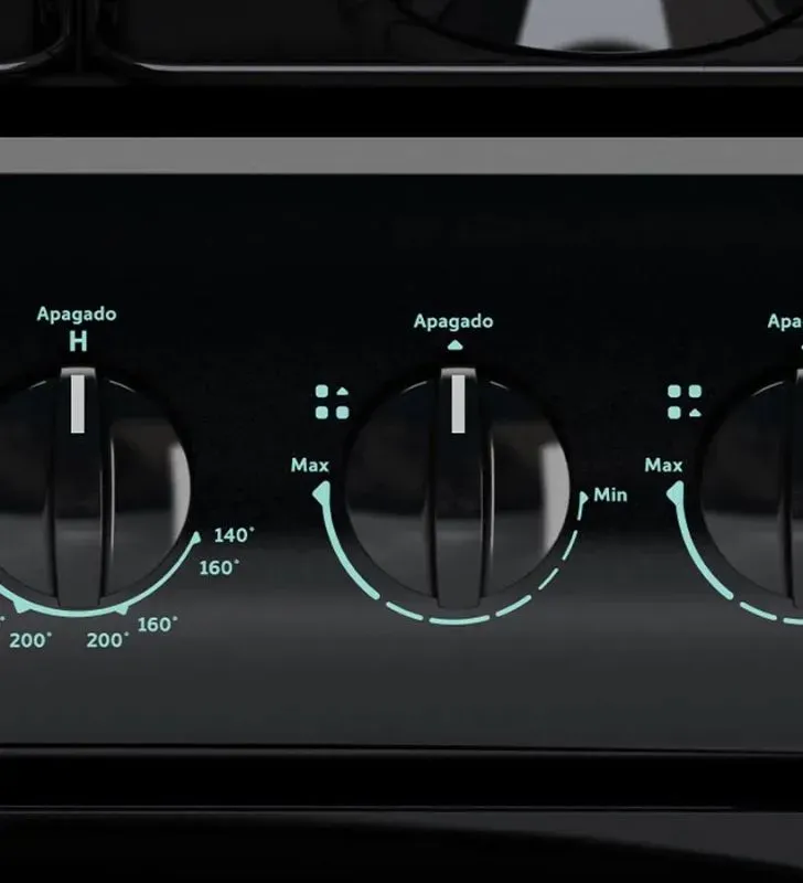 Estufa Acros NAW1001B 20″ Negra | 4 Quemadores Gas LP/NG