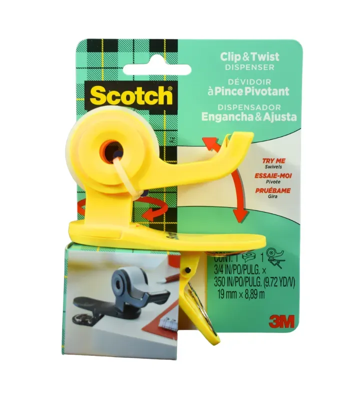 Dispensador de Cinta Scotch Clip & Twist Engancha & Ajusta 3277-7 | 3M