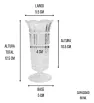 Florero Mini Verona de Poliestireno Transparente 80ml W136 | Plasvic