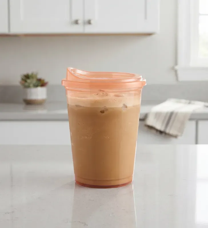 Vaso Frappé de Plástico con Tapa Reutilizable W194 | Plasvic