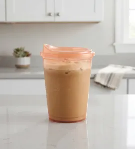 Vaso Frappé de Plástico con Tapa Reutilizable W194 | Plasvic