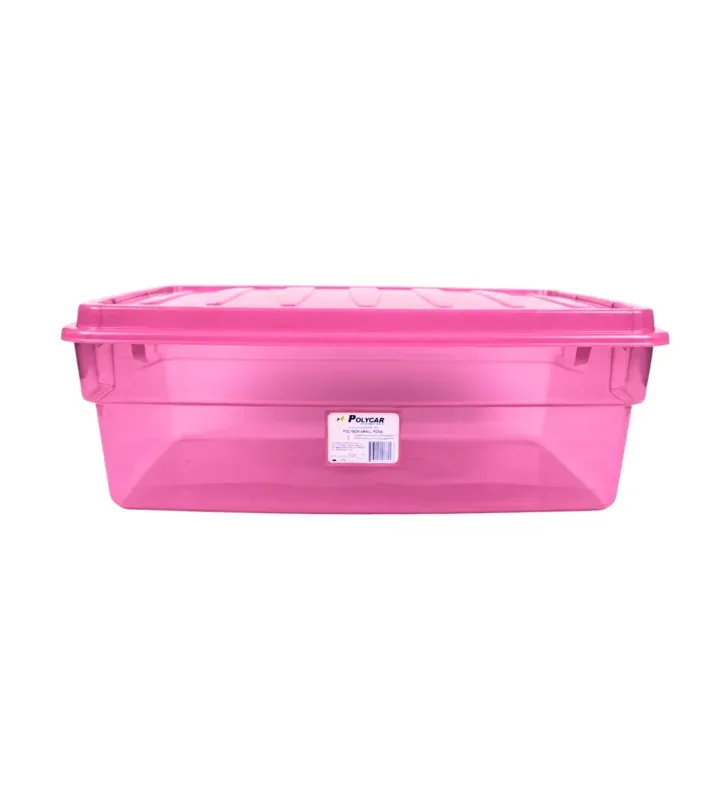 Caja Organizadora Polybox Small Rosa 27.6L PT-BOX-012 | Polycar