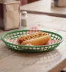 Canasta Verde Fast Food Ovalada 23x15x4cm 121-001-002 | Travessa