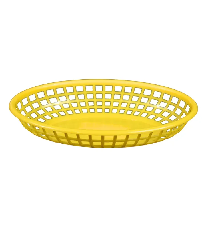 Canasta Amarilla Fast Food Ovalada 23x15x4cm 121-001-004 | Travessa