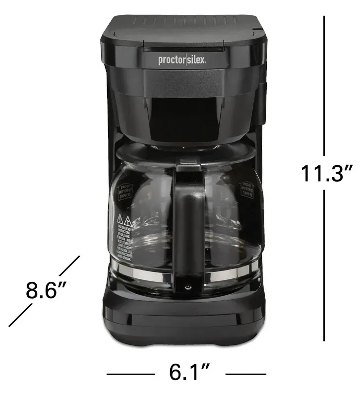 Cafetera Proctor Silex 43680PS | 12 tazas Compacta FrontFill™