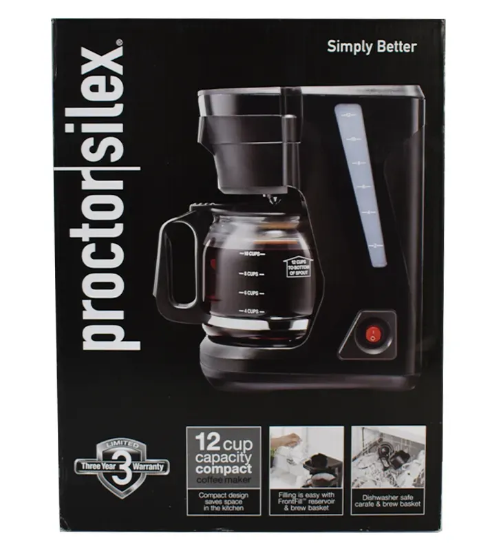 Cafetera Proctor Silex 43680PS | 12 tazas Compacta FrontFill™
