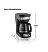 Cafetera programable Hamilton Beach 49615 | 12 tazas, 3 intensidades
