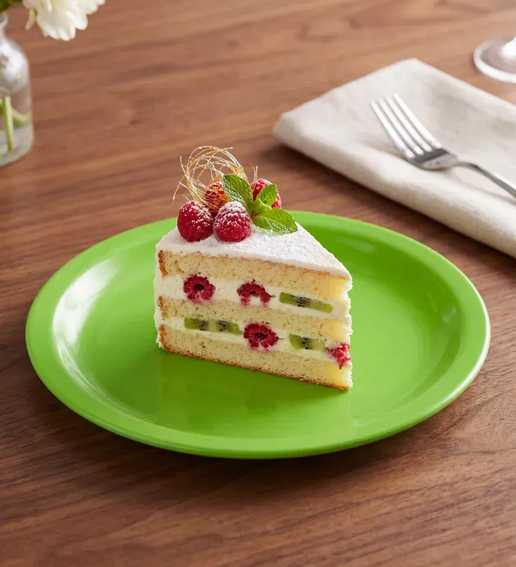 Plato Pastelero de Melamina 6.5 Verde Ligero 004-012-505 | Travessa