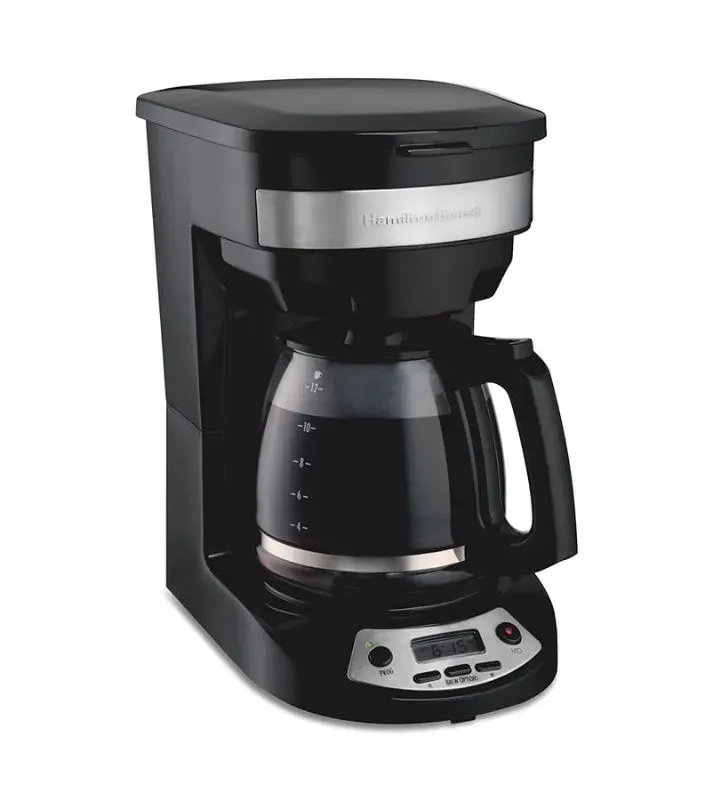 Cafetera programable Hamilton Beach 49615 | 12 tazas, 3 intensidades