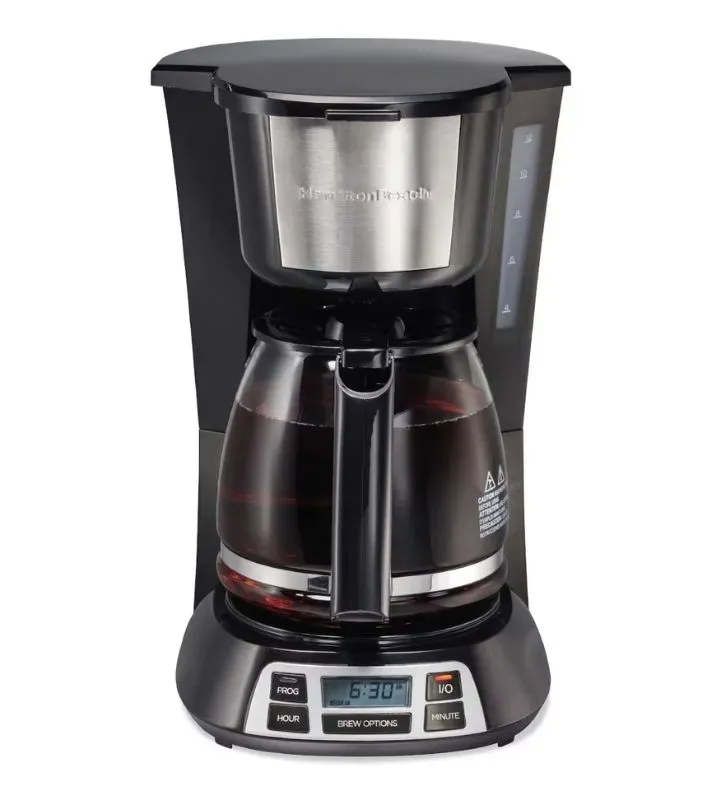 Cafetera Programable Hamilton Beach 49630‑MX | 12 tazas, temporizador fácil