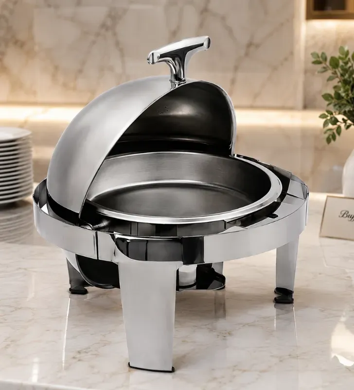 Chafer Circular de Lujo 6.6L Acero Inoxidable | Travessa 157-102-002