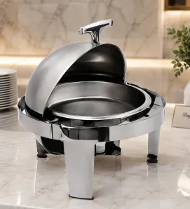 Chafer Circular de Lujo 6.6L Acero Inoxidable | Travessa 157-102-002