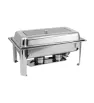 Chafer Rectangular de Lujo 9L Tapa Cristal Acero Inox | Travessa 157-101-001