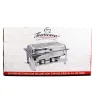 Chafer Rectangular de Lujo 9L Tapa Cristal Acero Inox | Travessa 157-101-001