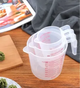 Juego de Tazas Medidoras de Plástico 1L, 500ml, 250ml 020-001-046 | Travessa