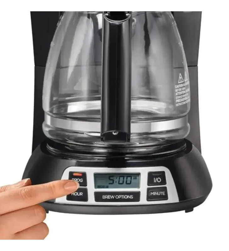 Cafetera Programable Hamilton Beach 49630‑MX | 12 tazas, temporizador fácil