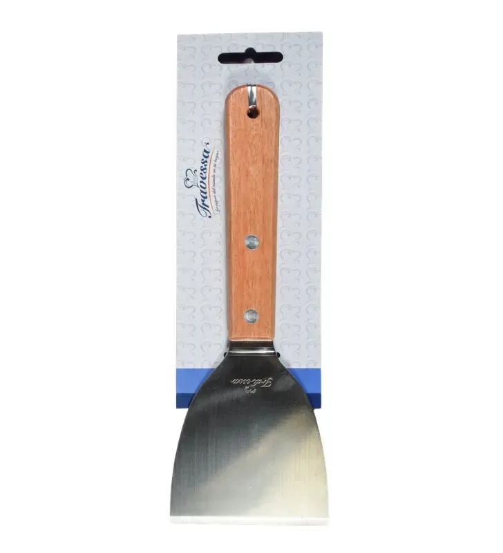 Espátula Plana para Plancha 3.5" Mango Madera 020-002-003 | Travessa