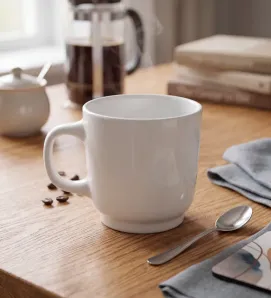 Taza Mug 290 cc Glacial de Cerámica Blanco | Santa Anita