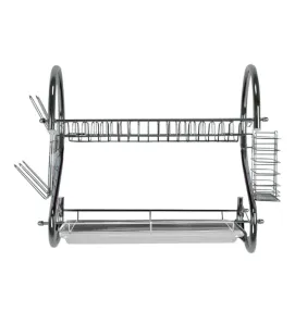 Escurridor de Platos 2 Niveles Elegance I Acero Cromado | Távola 53404