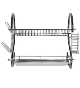 Escurridor de Platos 2 Niveles Elegance II Acero Cromado | Távola 53406